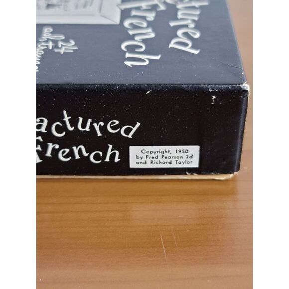 VTG 1950 Fractured French Ashtrays Coasters #A26 - Picture 9 of 10